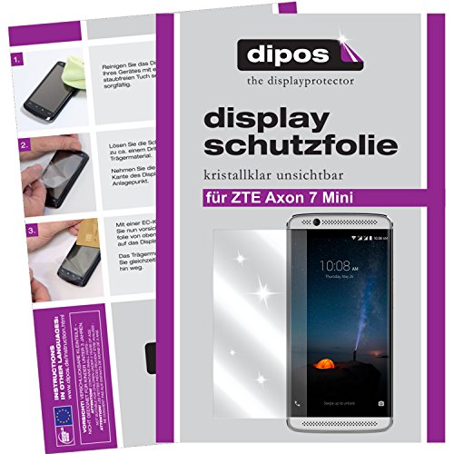 dipos I 2X Protector de Pantalla Compatible con ZTE Axon 7 Mini pelicula Protectora Claro