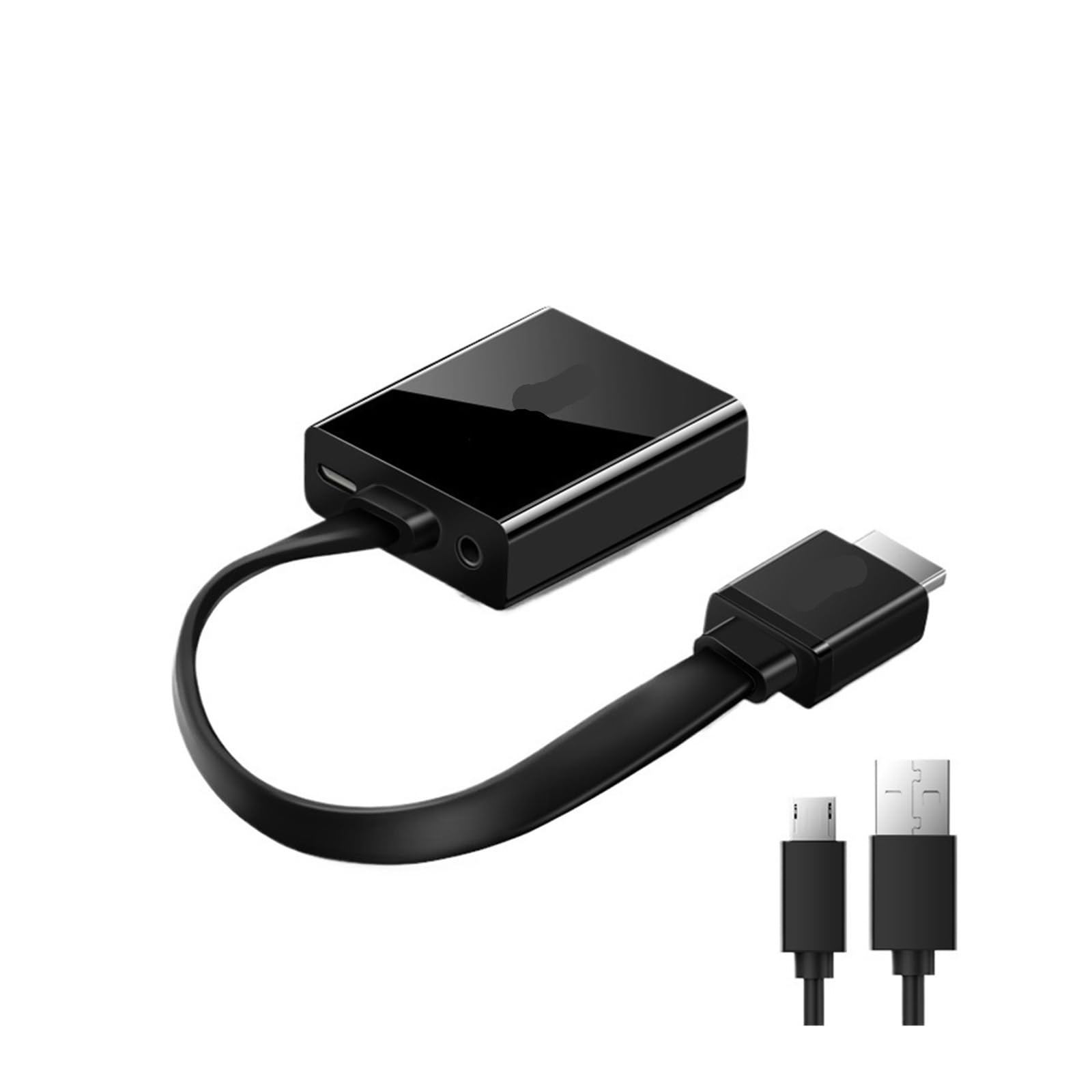 HDMI to Adapter for P;S/4 Male to Famale Converter 1080P with 3.5 Ja-ck for TV Box PC to(Black Flat Cable)