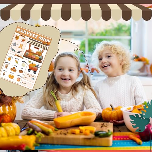 Image of Eaasty 6 Pack Kids Pretend Play Notepads 4x6 Inch,Fall and Halloween | 6 Career Themes Dental Police Vet Makeup Restaurant, 40 Pages per Notepad for Toddlers Imaginative Activity and Learning