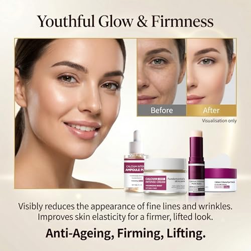 Calcium Korean Skincare Set, Skin Care Gift Sets For Women: Calcium Volume Multi Balm, Eye Mask, Serum, Anti Aging Face Cream - Skin Care Sets & Kits For Smooth & Glowing Skin, Pamper Gifts For Women - Image 4