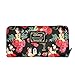 Loungefly Disney Beauty And The Beast Floral Rose All Over Print Zip Around Wallet