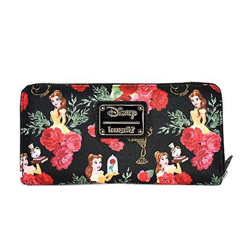 Loungefly Disney Beauty And The Beast Flowers And Friends Zip Around Wallet
