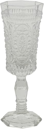 10 Strawberry Street Vaticano - Flauta de champán de 4 onzas, juego de 6, vidrio transparente