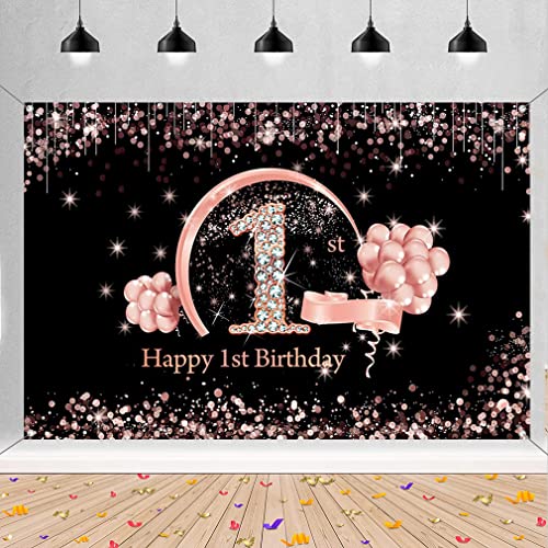 Toile de fond Happy 1st Birthday fille : célébrez sa première année de bonheur