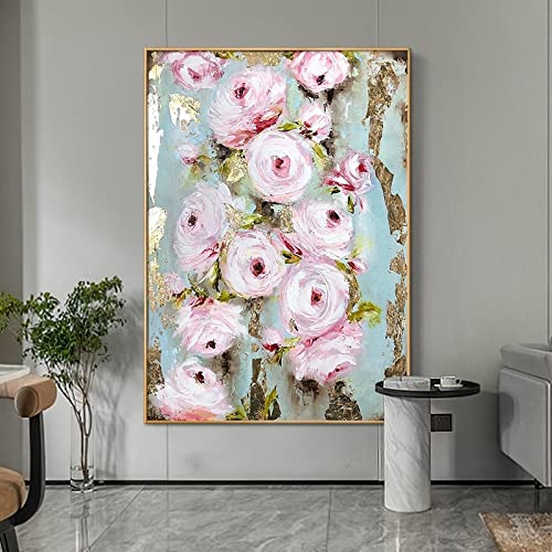 Fleur floral 3D couteau palette oeuvre grande taille pour mur de chambre