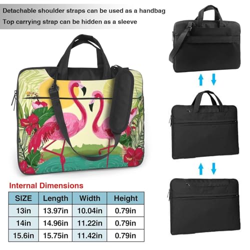 Bolso para portátil 15.6" impermeable con diseño flamencos miniatura 4