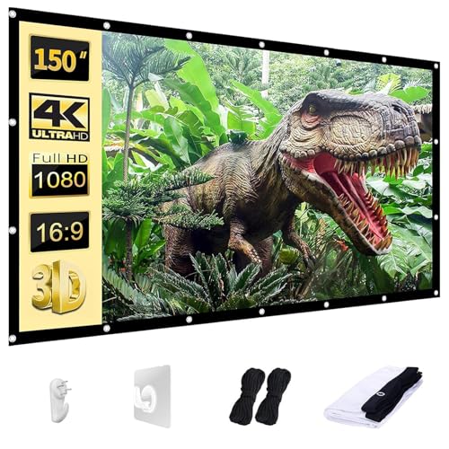 5 Types Best DIY Projector Screen of 2023: Ultimate Guide AAJK Outdoor Projector Screen 150 inch, Washable Projector Screen 16:9 Foldable Anti-Crease Portable...