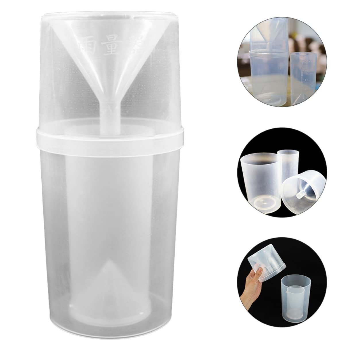 Yardwe 3 Juegos pluviómetro manómetro de rociadores herramienta de riego agua medidor de pasto manual básico vaso medidor de lluvia vaso medidor de plastico tazas medidoras el plastico