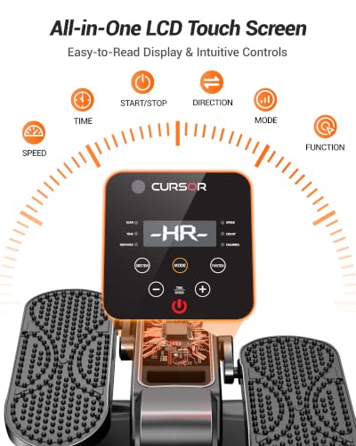Image of Under Desk Elliptical Machine Seated Pedal Exerciser | Quiet Leg Exerciser While Sitting, Mini Portable Leg Exercise Machine with Remote, Adjustable 12-Speeds, Manual & Auto Mode