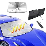 💥【Anti-konkaver 10-Knochen-Regenschirmständer】Auto- Frontscheibe Sonnenschutz mit Krümmung machen die Regenschirmoberfläche zu einer gekrümmten konkaven Oberfläche und verstärken den Effekt der Reflexion ultravioletter Strahlen und der Wärmeableitung. Schützen Sie Lenkrad, Armaturenbrett und Fahrzeuginnenraum vor UV-Strahlen.