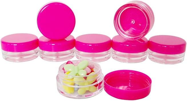 20pcs 3ml Small Jars, Mini Cosmetic Sample Empty Plastic Container