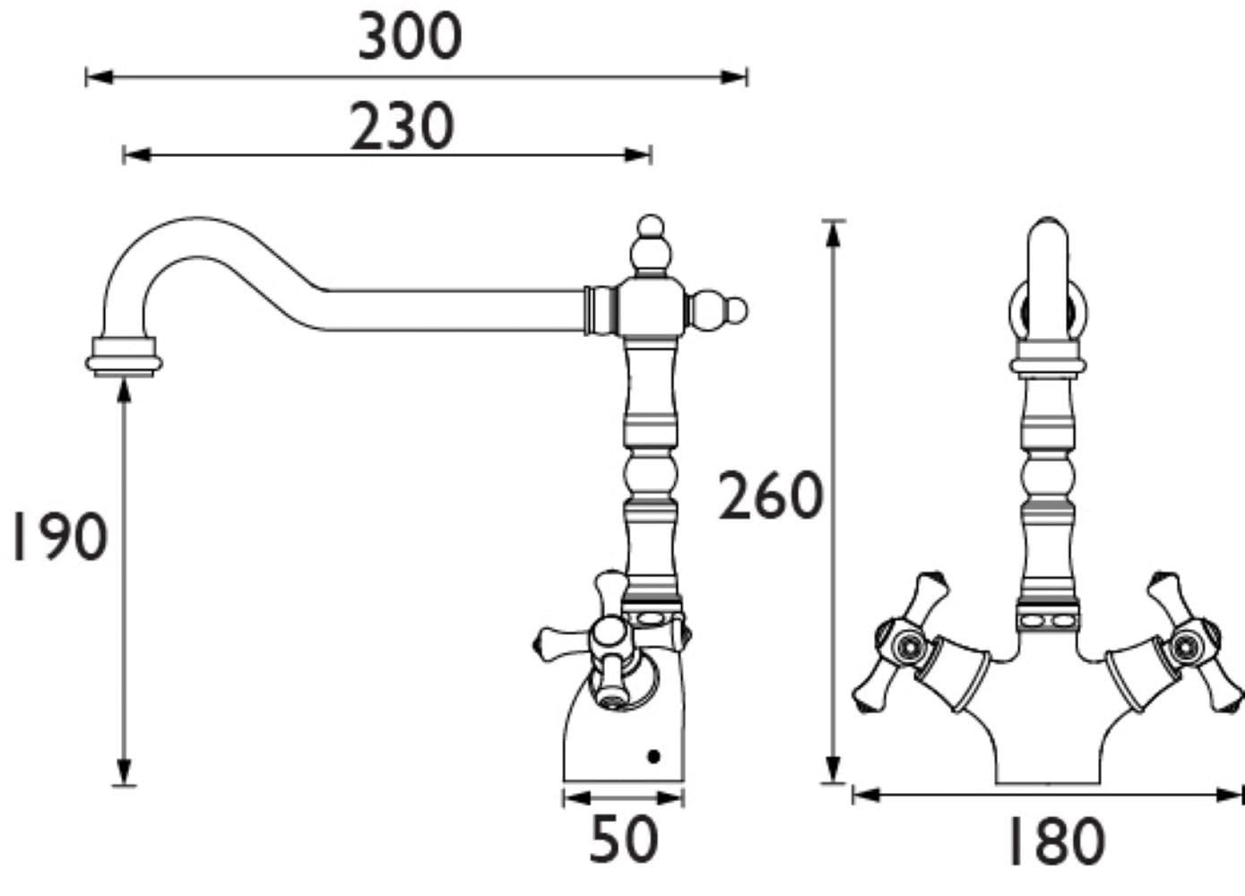 Bristan K SNK EF ABRZ Easyfit robinet, argent, K SNK EF C