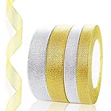 【Material suave y cómodo】:la cinta de organza transparente está hecha de tela de gasa,con una mano de obra meticulosa,tacto suave y cómodo,textura suave y buena textura,adecuada para envolver regalos,álbumes de recortes,decoración y otros proyectos artesanales.