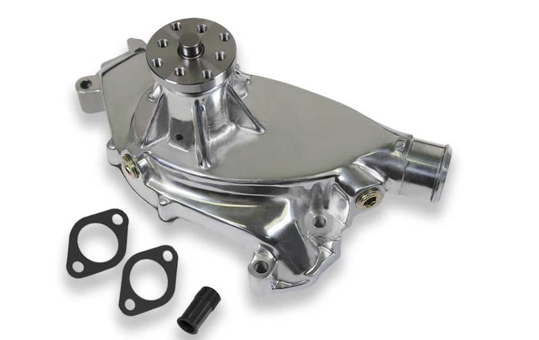 Photo 1 of 1 Set SHLPDFM SWP Polished Aluminum High Volume Short Water Pump Compatible with Chevy BBC 396 427 454 502 engines