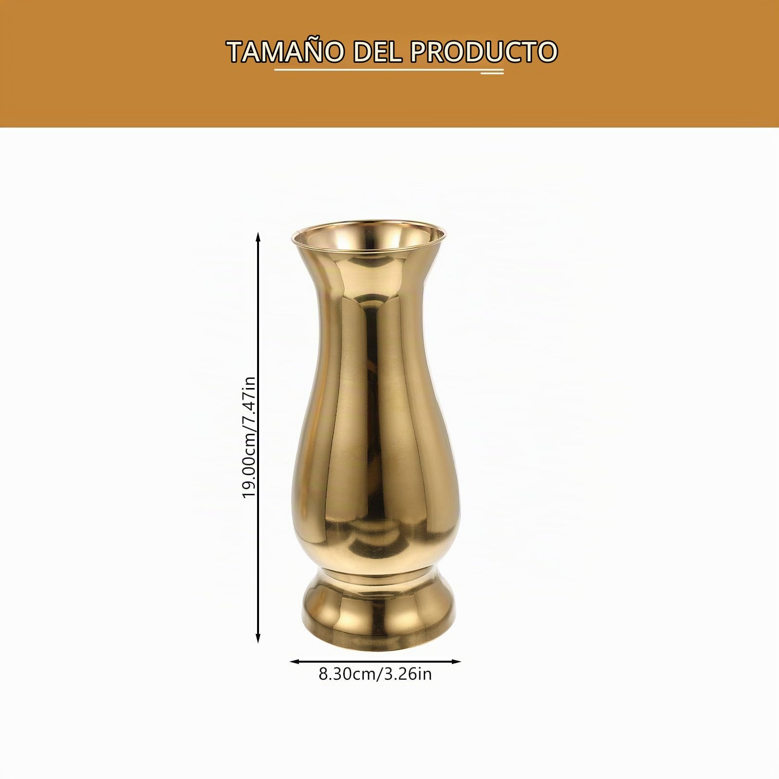 PRETYZOOM Jarrón De Metal Decorativo para Flores Secas Y Arreglos Florero De Mesa Compacto De 7.48 Pulgadas para Hogar Oficina Y Jardín Diseño Moderno Y Simple
