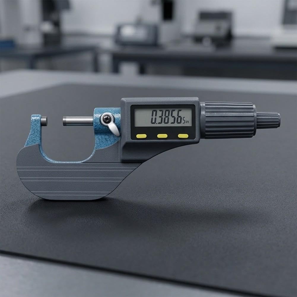 Micrómetro exterior 0-25 mm Calibrador digital con pantalla LCD - Calibre de diámetro de alta resolución para tareas de medición de grosor de taller (0-25 mm3)