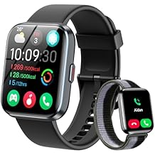 Smart Watches for Women Men, 1.83" HD Alexa Smart Watch for Android & iPhones Calls/SMS/Reminders, Fitness Watch with Heart Rate Monitor, Sleep/Step Count Tracker, 120+ Sport Modes Pedometer Watch