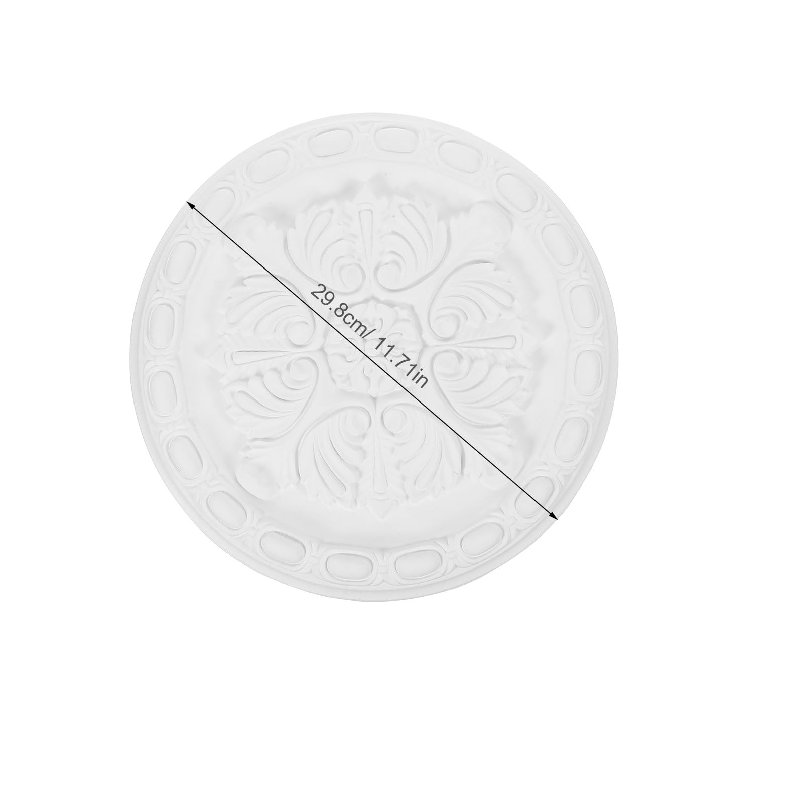 Toyvian Medaglione da Soffitto Migliora L'estetica del Soffitto Design Tradizionale Elegante in Poliuretano Bianco e Supporta Lampadari Decorativi per Soggiorno e Camera da Letto