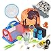 Kit de exploración al aire libre y set de captura de insectos con prismáticos, brújula, lupa, red de mariposas y mochila para niños de 3 a 10 años