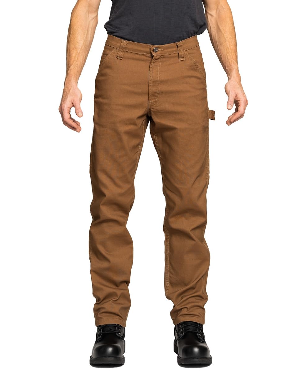FULL BLUE Carpenter Canvas Pants, Regular Fit, Performance Stretch, Utility Pocket & Hammer Loop