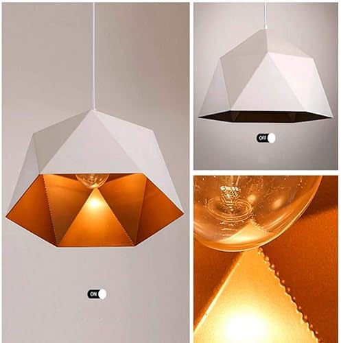 Miniatura 3 de Lámpara de techo de hierro forjado multilateral de diamante nórdico para balcón con personalidad individual para restaurante de una sola cabeza