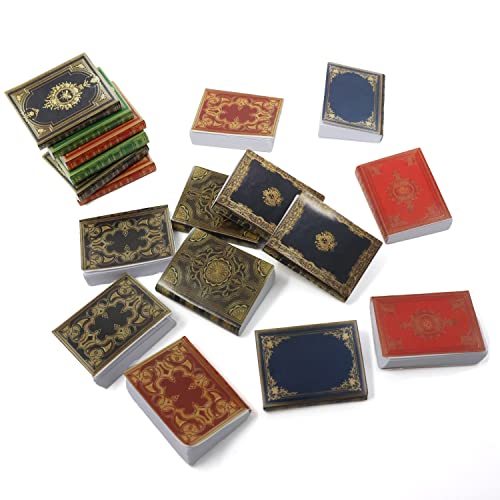 Honbay 18PCS Miniatures Books Mini Books Notebook Model Decoration for Mini House Study Room Bedroom...
