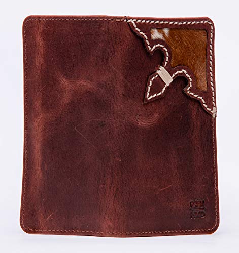 Western Wallets for Men (Hunter Brown) - Men's RFID Blocking Wallet - Full Grain, Hair-On Long Leather Wallets for Men - Slim & Compact Cowboy Men Bifold Wallet - Perfect Western Gifts for Men - Image 4