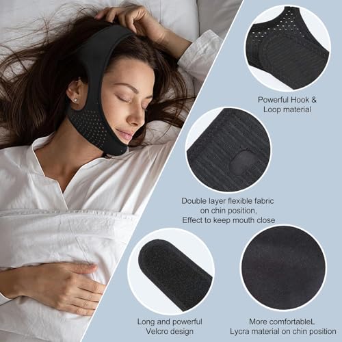 image for LUNIA Anti Snoring Devices - Chin Strap for Sleeping - Simple and Effe