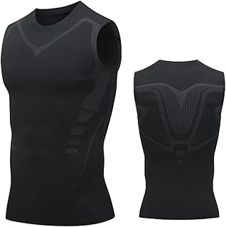 Energxcel Ionic Shaping Sleeveless T-Shirt, Energxcell Ionic Shaping Vest, 2023 New Version Energxcel Ionic Shaping Vest (Black,2XL)