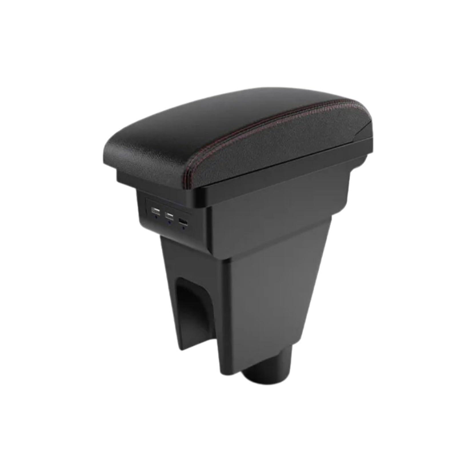 Nymzooi Car Armrest Storage Box Mat For Chevrolet For Spark Ⅲ 2009-2025 M300 Console Storage Box(B1 Red line 3 USB)