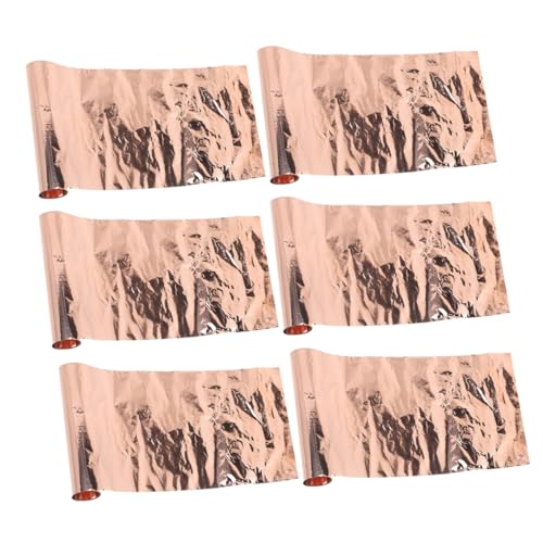 SOLUSTRE 6 Rolls Sheets Copper Products Metal Plate Copper Foil Plate Copper Plate
