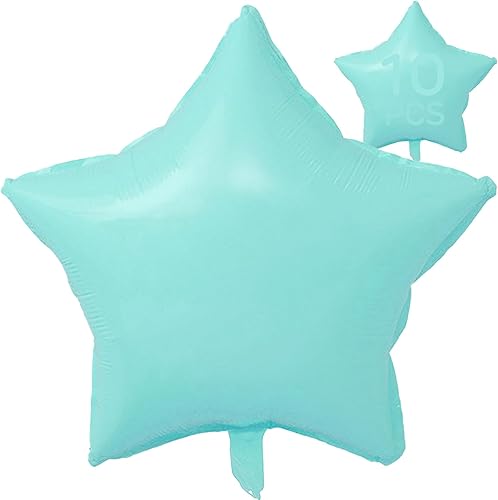 Miniatura 10 de Globos de estrella marrón chocolate de 18 pulgadas, 10 globos metálicos de aluminio de Mylar en forma de estrella de chocolate para decoración de