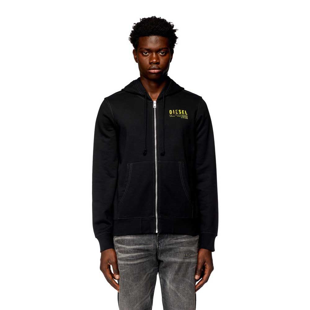 Diesel Men's 9XX-0Hayt Diesel_s-Ginn-Hood-Zip-K11_sweatshirt_black_s