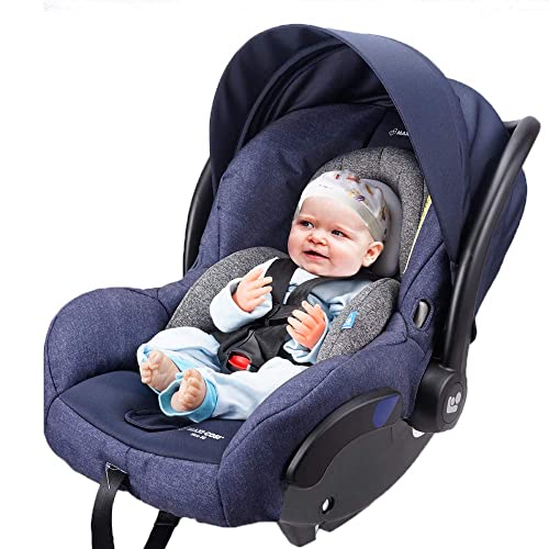 INFANZIA Baby Sitzverkleinerer für Alle Kinderwagen, Babyschale Einsatz und Körperstütze für Neugeborene, Säuglinge, Extraweiches Sitzeinlagenkissen​, Ideal für Alle Jahreszeiten (Grau)