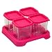 Green Sprouts Reusable Baby Food Glass Containers Freezer Cubes 4 Ounce Pink