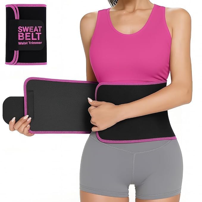 Image of Sweat Belt for Men & Women | Made of Neoprene Waist Belt for Fat Burner | Waist Belt for Tummy Exercise | Sweat Belt for Fat Loss, Posture Support & Core Workout (Free Size)