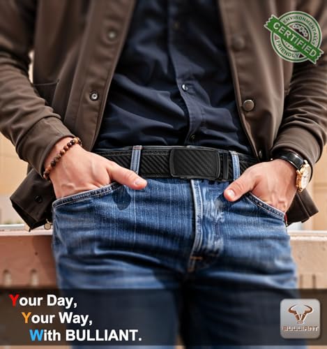 Image of Men's Belt,Bulliant Leather Adjustable Belt for Men Dress Casual 1 3 /8,Trim to Fit