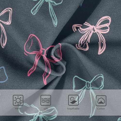 Wusikd Bows Pink Blue Teal Girls' Underwear Cotton Girls Briefs Soft Toddler Underwear 2T3