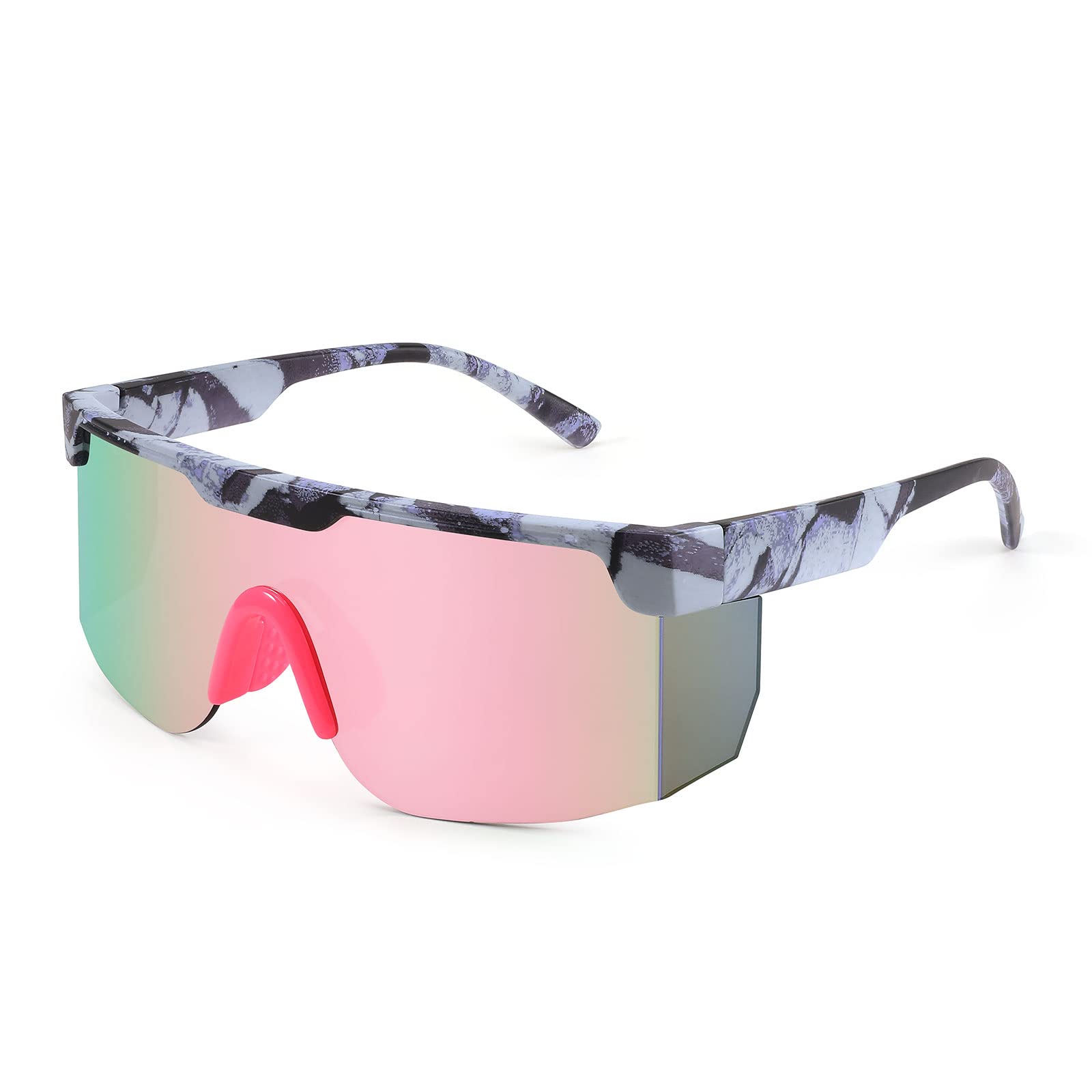 Karsaer 80s 90s Retro Semi Rimless Sunglasses Cycling Riding Glasses Sports Sunglasses for Men Women B5106-image-39