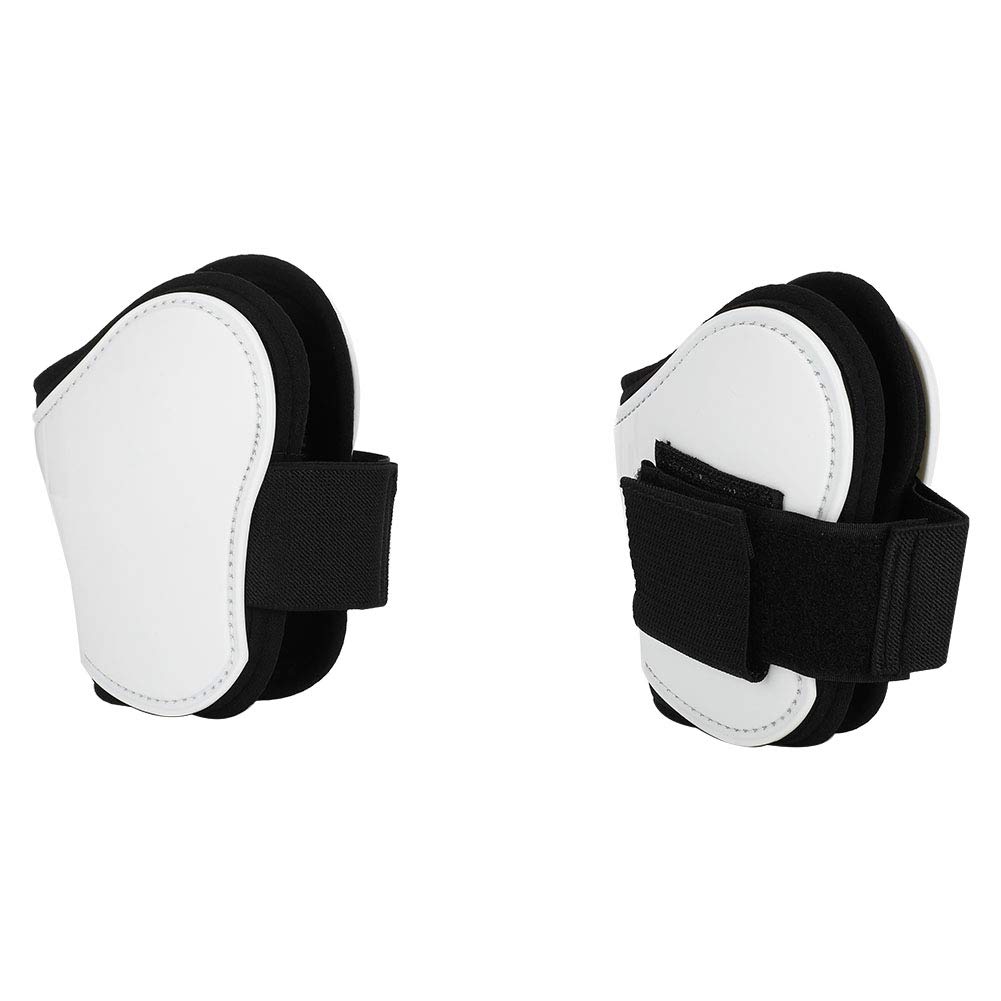 Cryfokt Protezione per Le Gambe del Cavallo 4 Pezzi Guscio in PU Bianco Protezione di Alta qualità per Attrezzatura da Salto 11,8x25,6 Cm Anteriore e 12,5x12,1 Cm Posteriore