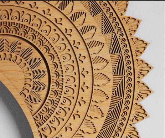 Multilayer Zentangle MDF Wood Wall Art-image-45