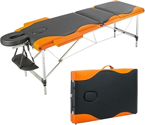 3 secciones 728 x 236 x 319in plegable cama de belleza plegable portátil spa culturismo mesa de masaje spa cama de spa negro