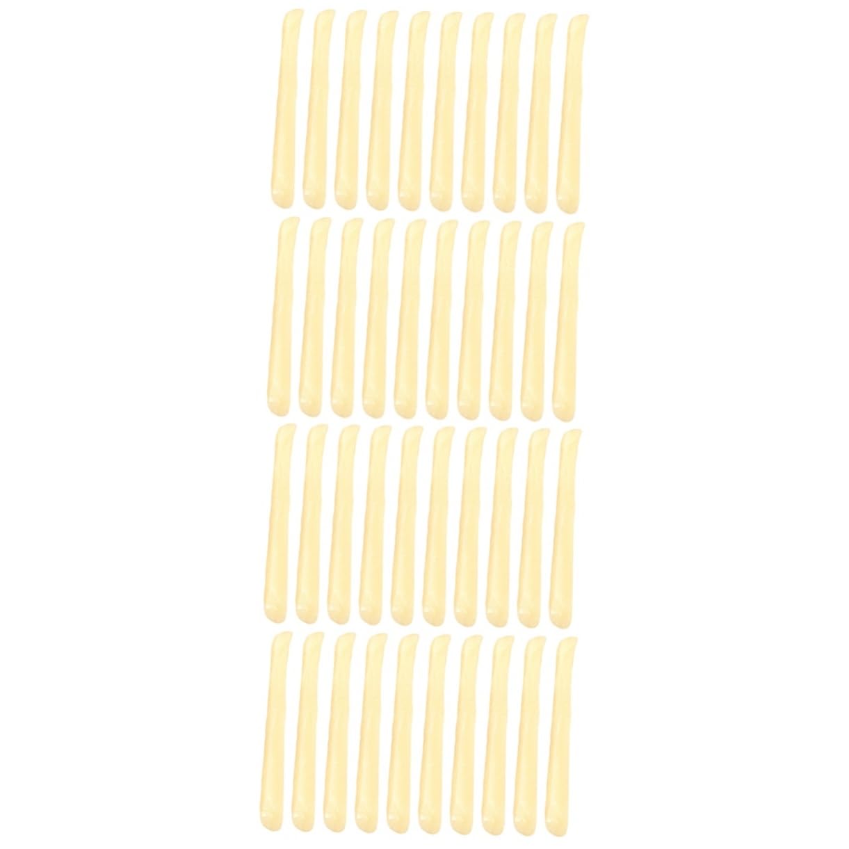Kisangel 2sets Simulation French Fries Model Lifelike Fake French Fries Props for Kitchen Decor Restaurant Display Party Decoration Random and Safe Material 20pcs*2