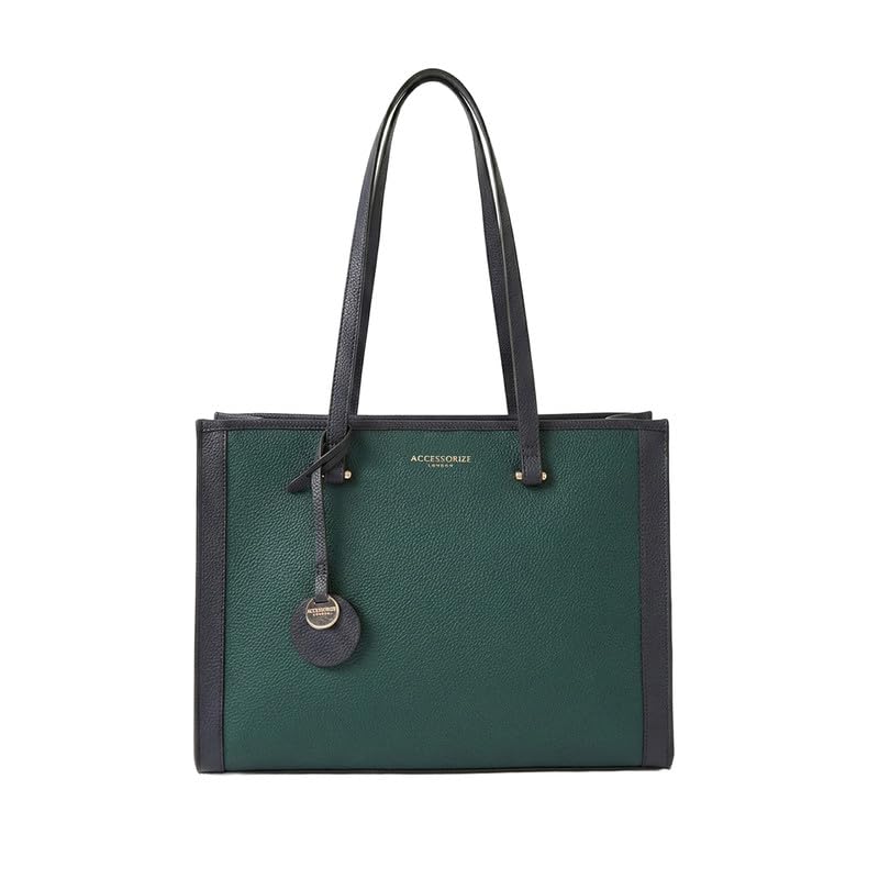 accessorize London Women's Green Avira Colorblock tote-picture-56