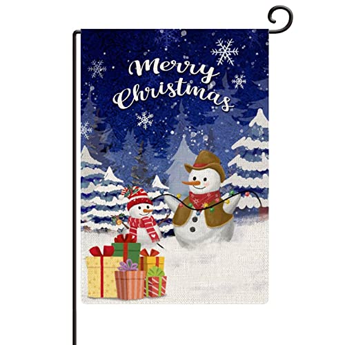 Bandera de jardín de invierno para decoración exterior de Feliz Navidad