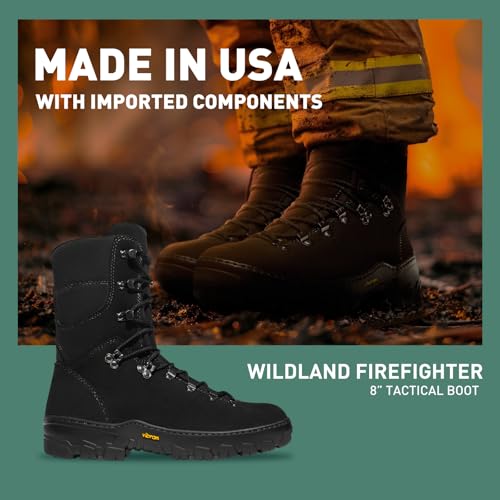 Danner 8" Wildland Tactical Firefighter Boots for Men & Women - Fire-Resistant Leather, EH-Rated, with Oil- and Slip-Resistant Outsole, Made in USA3