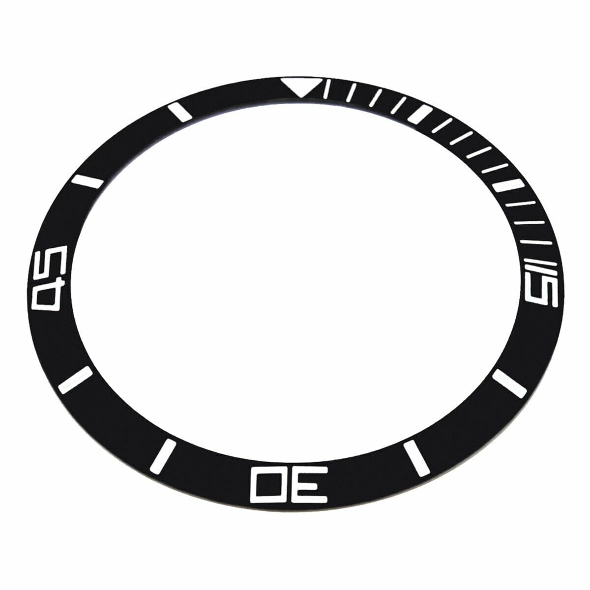 Ewatchparts ALUMINUM BEZEL INSERT COMPATIBLE WITH MINI 33MM TUDOR SUBMARINER WATCH 73090 7391 BLACK