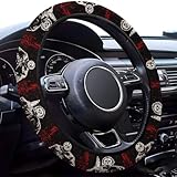 GENANY Horror Movie Characters Steering Wheel Cover, Non-Slip Neoprene Car Steering Wheel Cover, Breathable Steering Wheel Covers, Sweat-Absorbing, Halloween Gifts, Christmas Gifts, Car Decor
