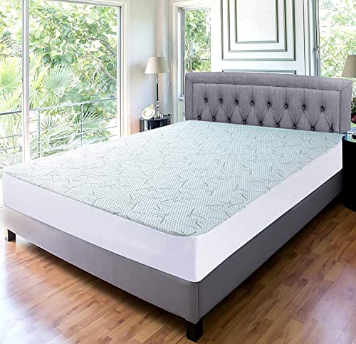 Utopia Bedding Coprimaterasso in Viscosa Impermeabile di bambù - Matrimoniale (160 x 200 cm), coprimaterasso Premium, Traspirante, Stile Aderente Elastico tutt'intorno