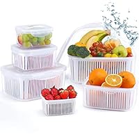 Luxear &ndash; Set contenitori per frutta e verdura con scolapasta (5 pezzi)